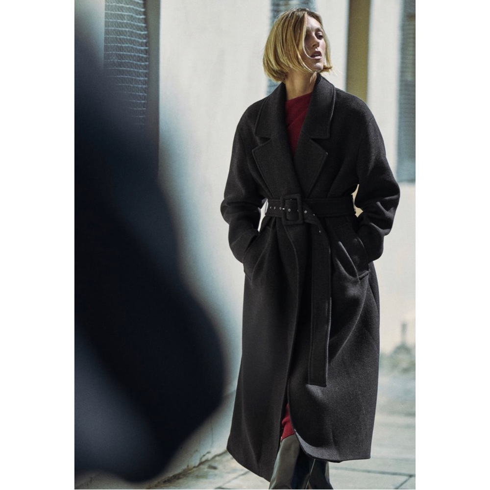 ZARA BELTED TAILORED COAT